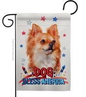 Patriotic Brown Chihuahua Garden Flag