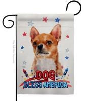 Patriotic Shorthair Chihuahua Garden Flag