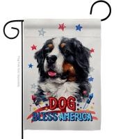 Patriotic Bernese Cattle Garden Flag