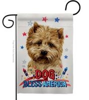 Patriotic Cairn Terrier Garden Flag