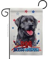 Patriotic Labrador Garden Flag