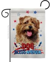 Patriotic Norfolk Terrier Garden Flag