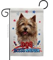 Patriotic Norwich Terrier Garden Flag