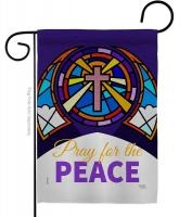Pray For Peace Garden Flag