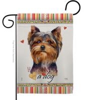 Torkshire Terrier Happiness Garden Flag