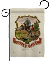 Coat Of Arms Of Minnesota Garden Flag