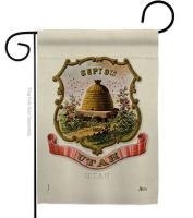 Coat Of Arms Of Utah Garden Flag