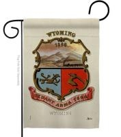 Coat Of Arms Of Wyoming Garden Flag