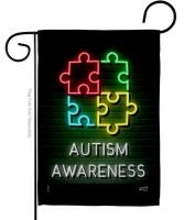 Neon Autism Garden Flag