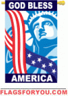 God Bless America House Flag