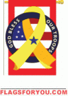 God Bless Our Troops House Flag
