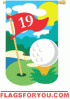 Golf 19 Garden Flag