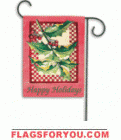 Holly and Berries Garden Flag