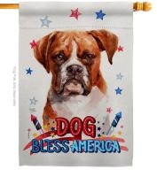 Patriotic Boxer House Flag