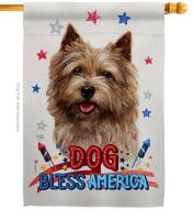 Patriotic Norwich Terrier House Flag