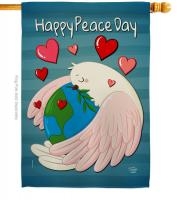 Happy Peace Day House Flag