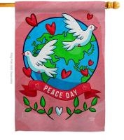 Peace On Earth Decorative House Flag