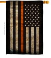 Thin Orange Line House Flag