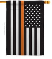 US Thin Orange Line House Flag