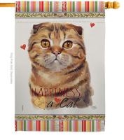 Scottish Fold Happiness House Flag