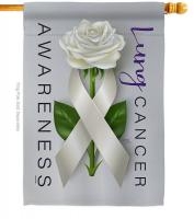 Lung Cancer Awareness House Flag