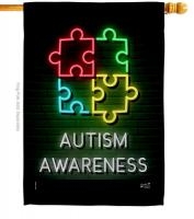 Neon Autism House Flag