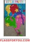1 left - applique It's a party garden flag