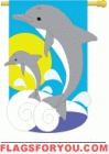 Jumping Dolphins Garden Flag