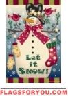 Let it Snow! Snowman Garden Flag