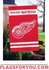 Detroit Red Wings Applique Banner Flag 44" x 28"