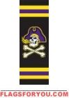 East Carolina Pirates Post Banner 30" x 11"