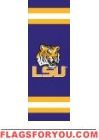 LSU Tigers Post Banner 30" x 11"