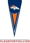 Broncos Yard Pennants 34" x 14"