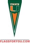 Miami Hurricanes Yard Pennant 34" x 14"