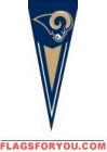 Rams Yard Pennants 34" x 14"