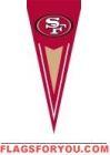Forty-niners Yard Pennants 34" x 14"