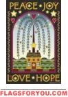 Peace, Joy, Love & Hope House Flag