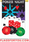 Poker Night House Flag