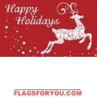 3' x 5' Reindeer Happy Holidays Decorative Flag