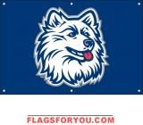 Connecticut Huskies Fan Banner 2' x 3'