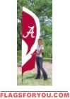 Alabama Crimson Tide Tall Team Flag 8.5' x 2.5'