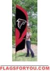 Falcons Tall Team Flag 8.5' x 2.5'