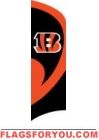 Bengals Tall Team Flag 8.5' x 2.5'