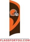 Browns Tall Team Flag 8.5' x 2.5'