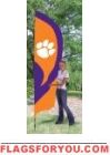 Clemson Tigers Tall Team Flag 8.5' x 2.5'