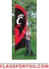 Cincinnati Bearcats Tall Team Flag 8.5' x 2.5'
