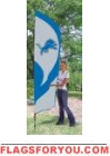 Lions Tall Team Flag 8.5' x 2.5'