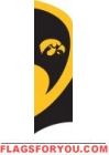 Iowa Hawkeyes Tall Team Flag 8.5' x 2.5'