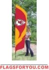 Chiefs Tall Team Flag 8.5' x 2.5'