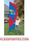 Kansas Jayhawks Tall Team Flag 8.5' x 2.5'